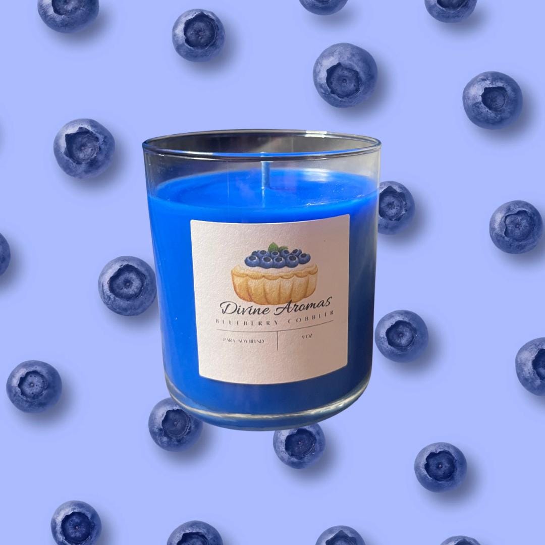 Blueberry Cobbler Cake Candle