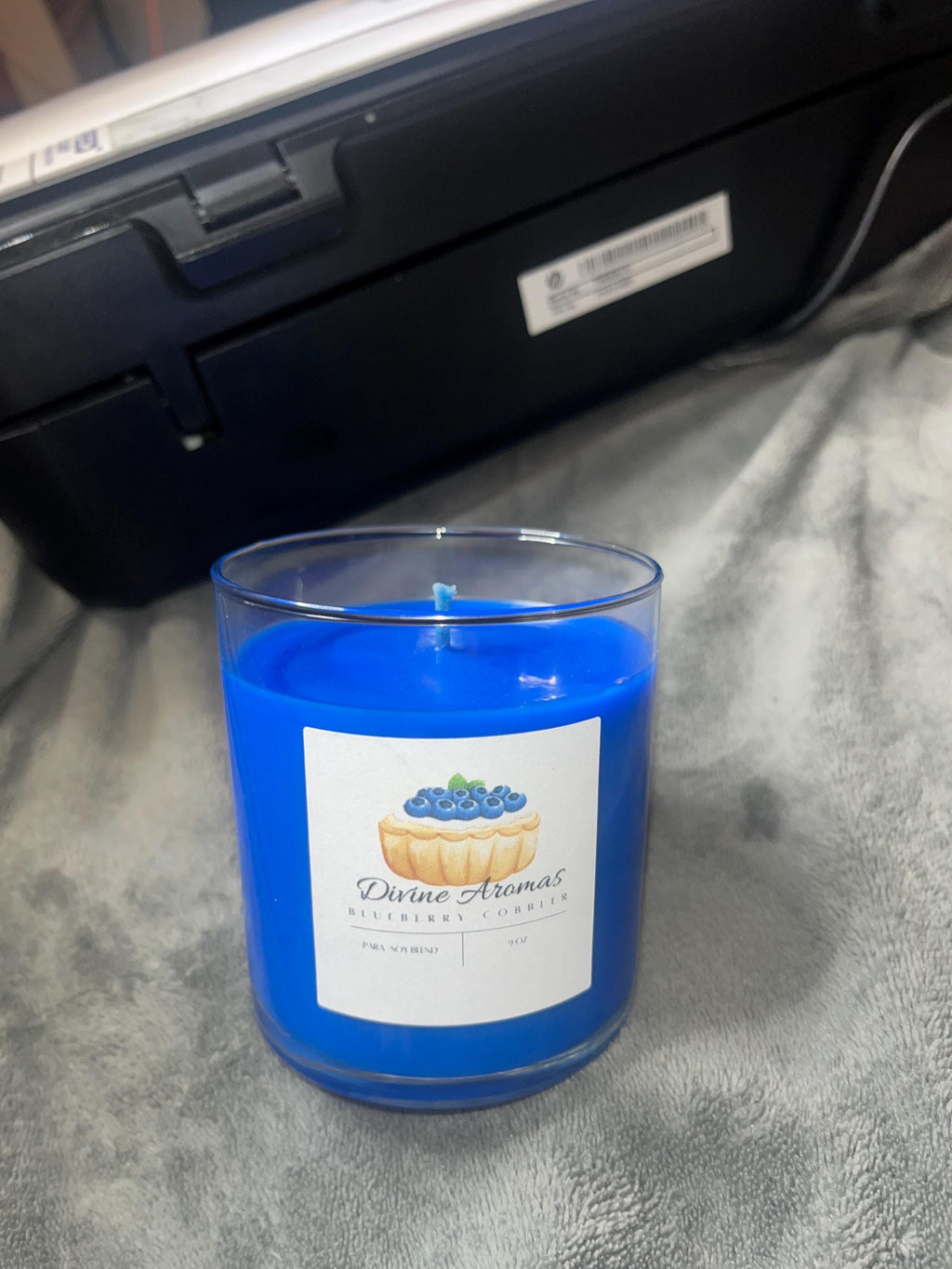 Blueberry Cobbler Cake Candle
